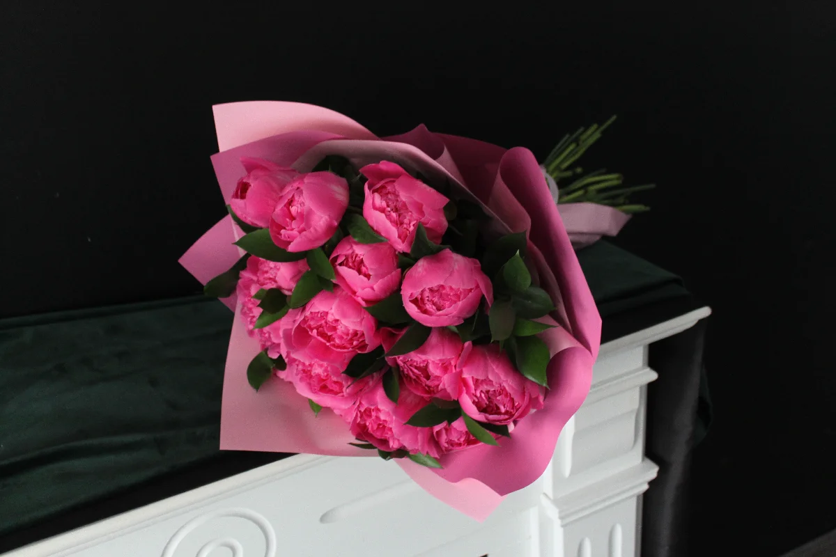 Buchet bujori fucsia