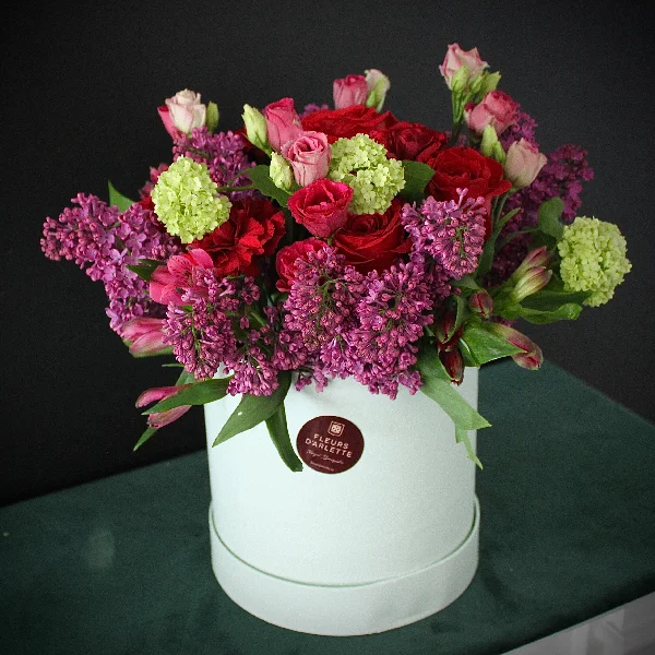 Aranjament Liliac & Eustoma
